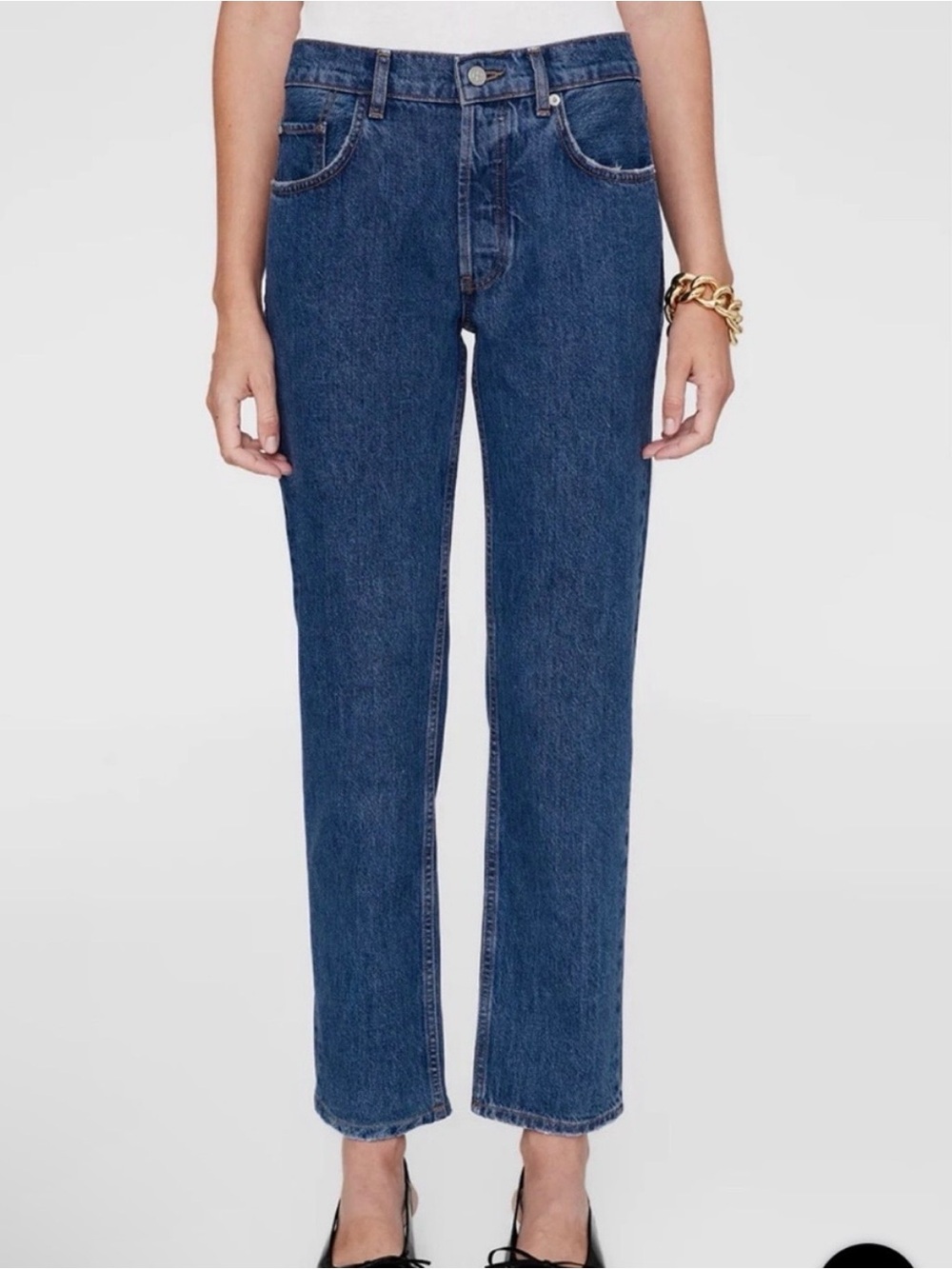 ANINE BING JEAN - KATE DARK INDIGO 
 Straight-Leg 27